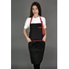 Фартук поварской/официантский с нагрудником водоотталкивающий чёрно-красный Фартук поварской/официантский с нагрудником водоотталкивающий чёрно-красный