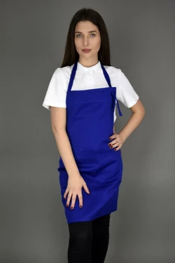 Фартук с нагрудником до колен водоотталкивающий Lux-Form Эко синий Фартук с нагрудником до колен водоотталкивающий Lux-Form Эко синий