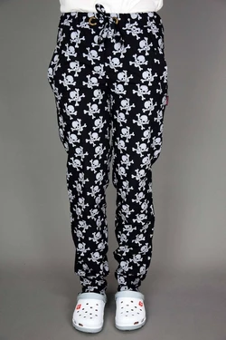 Поварские брюки Lux-Form Черепа, черные 102389 Поварские брюки Lux-Form Черепа, черные 102389