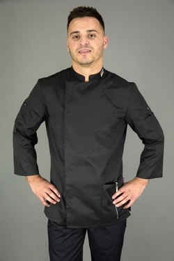 Китель поварской водоотталкивающий Lux-Form "Black" черный Китель поварской водоотталкивающий Lux-Form "Black" черный