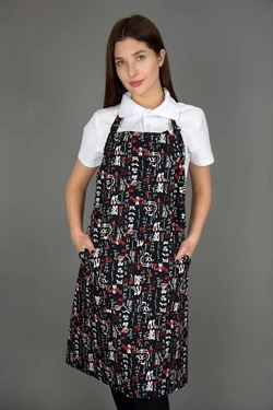 Фартук с нагрудником Lux-Form ИЕРОГЛИФЫ, черный 103146 Фартук с нагрудником Lux-Form ИЕРОГЛИФЫ, черный 103146