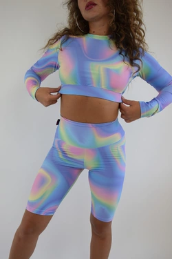 Женская фитнес одежда из бифлекса Lux-Form рашгард