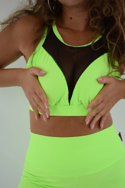 Женская фитнес одежда из бифлекса Lux-Form топ сетка