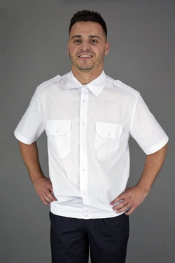 Рубашка моряка, форменная на резинке с коротким рукавом Lux-Form белая