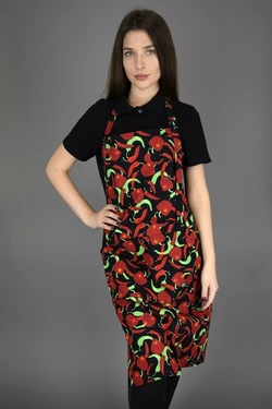 Фартук поварской / официантский с нагрудником Lux-Form Перцы 103183 Фартук поварской / официантский с нагрудником Lux-Form Перцы 103183