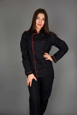 Китель поварской Lux-Form МАФИЯ Черный 102685 Китель поварской Lux-Form МАФИЯ Черный 102685