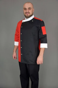 Китель поварской водоотталкивающий Lux-Form "Шафран" черный Китель поварской водоотталкивающий Lux-Form "Шафран" черный