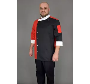 Китель поварской водоотталкивающий Lux-Form "Шафран" черный Китель поварской водоотталкивающий Lux-Form "Шафран" черный